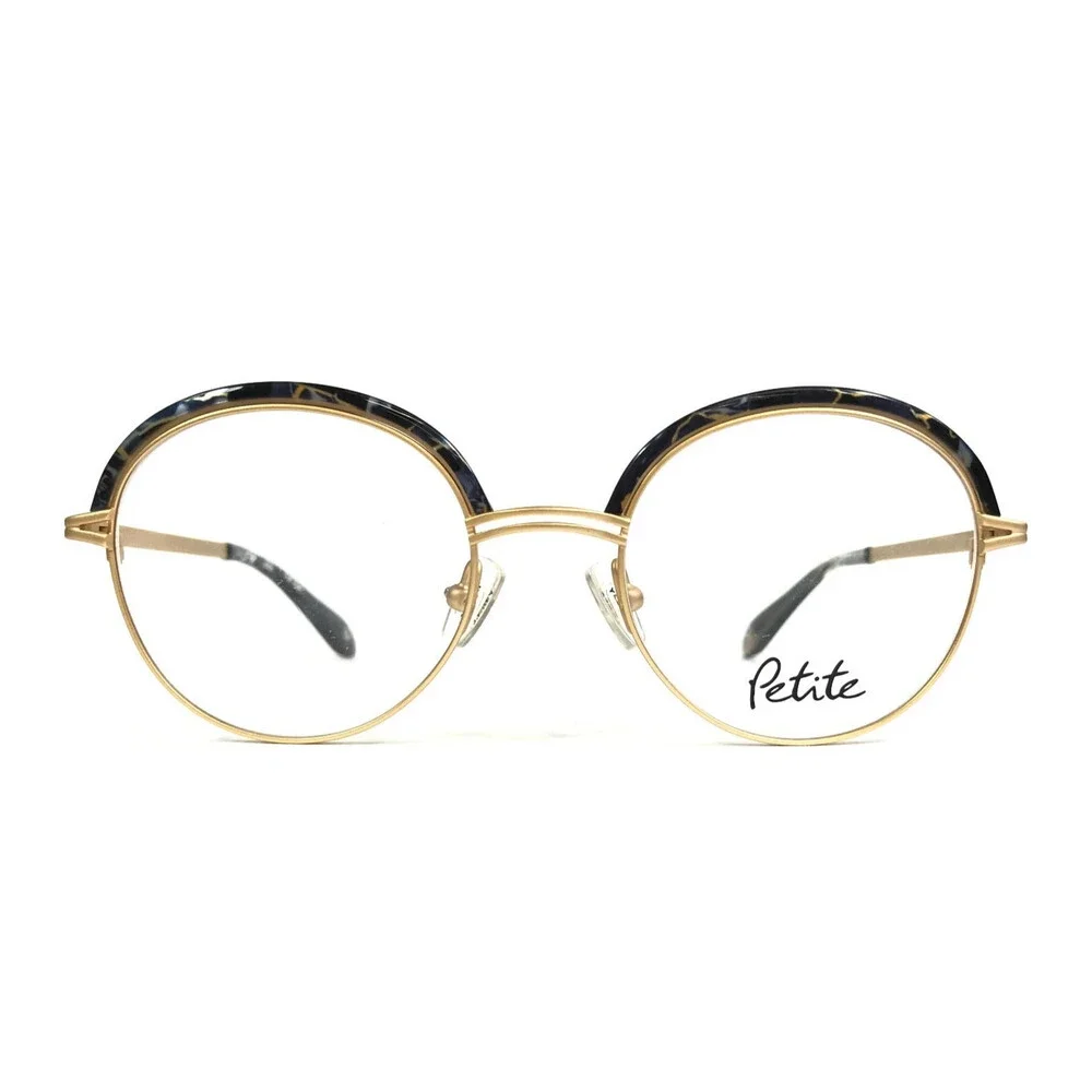 J.F. Rey Petite Eyeglasses Frames PM077 5045 Matte Gold Black Marble 46-18-140